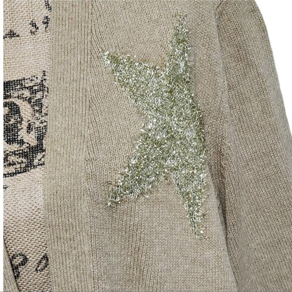 Lane Bryant Gold Star Patterned Cardigan Sweater Plus Size 22/24 new! - Picture 3 of 9